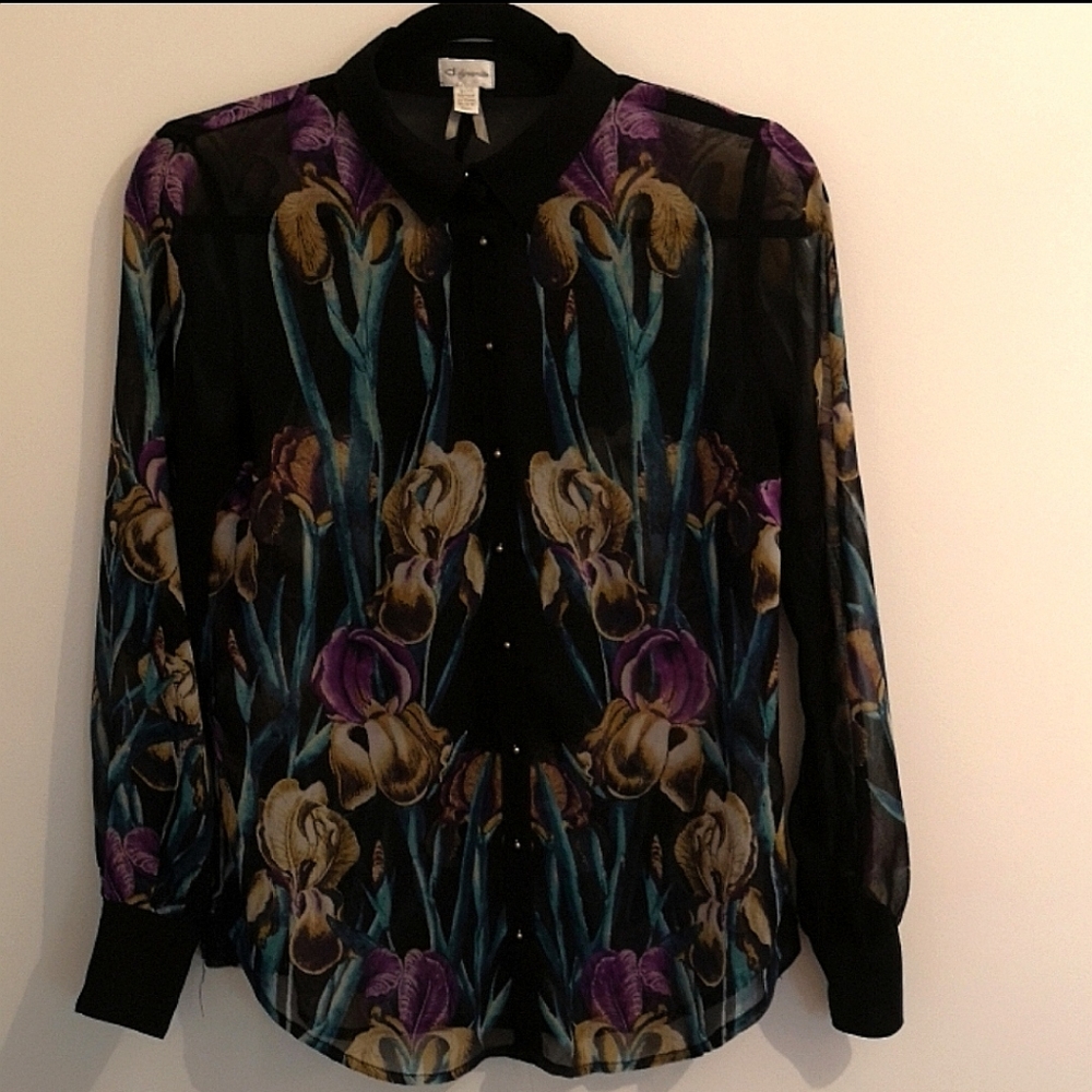 Floral sheer blouse 3/$15 ✨
